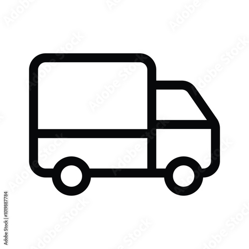 A delivery truck icon representing shipping, logistics, or transportation