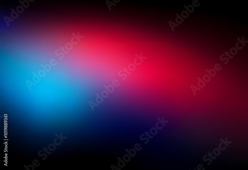 Abstract background with gradient of blue, red, and purple hues.