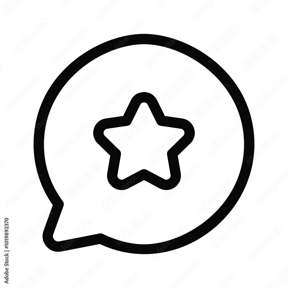 A star inside a chat bubble, symbolizing favorites, ratings, or achievements. A star inside a chat bubble, symbolizing favorites, ratings, or achievements.