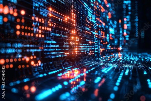 Wallpaper Mural Digital Technology background of data and network Torontodigital.ca