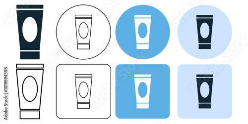 cream lotion, hot cream, sun block, Cosmetics and Make-Up vector pictogram sign icon symbol ui and ux design, glyphs and stroke line	