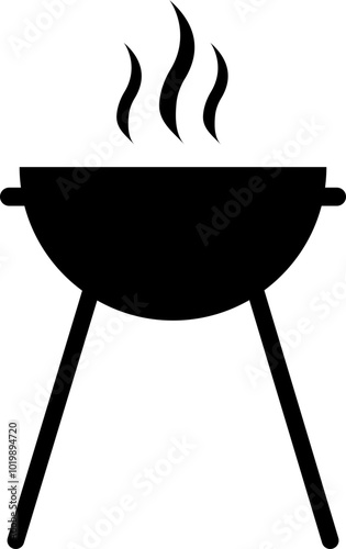 BBQ elements seamless pattern. Summer Barbecue black royalty free vector template graphic design Food vintage, logos, labels, badges. Hand drawn typography poster. isolated on transparent background,