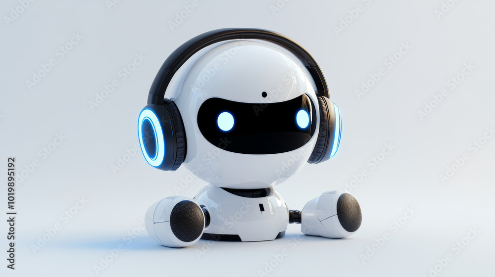 A friendly robot wearing headphones is ready to help you on the website. You can chat with it for support. A friendly robot wearing headphones is ready to help you on the website. You can chat with it for support.