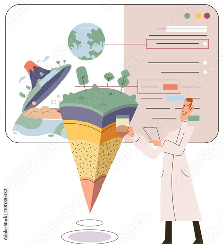 Laboratory research. Vector illustration. Technological advancements empower researchers to push boundaries laboratory research The laboratory serves as platform for testing and refining new