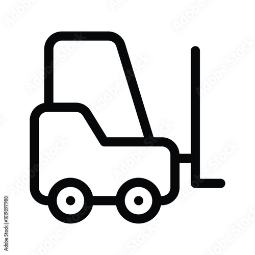 A forklift icon representing warehouse management, heavy lifting, or logistics