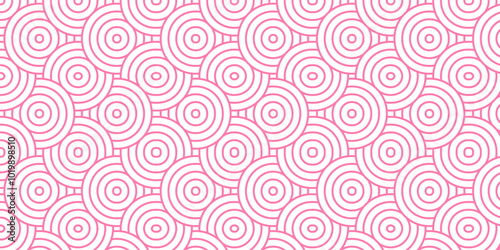 Seamless pink stripe diagonal create retro spiral line fabric pattern white background. Overlapping Pattern Minimal diamond geometric transparent waves spiral and abstract circle wave line. 