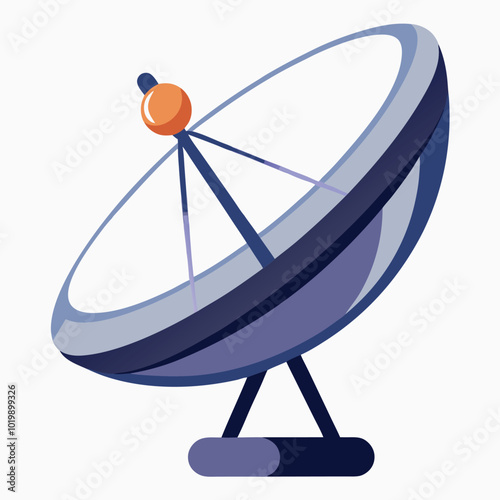 Satellite dish antenna vector illustration isolated on a white background