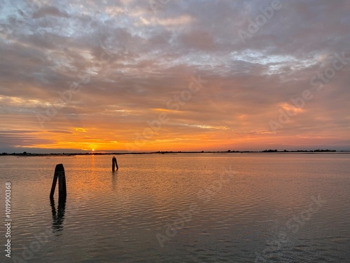 tramonto in laguna
