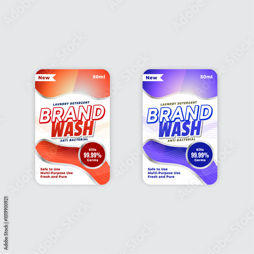 Stain remover detergent cleaner label sticker packaging design