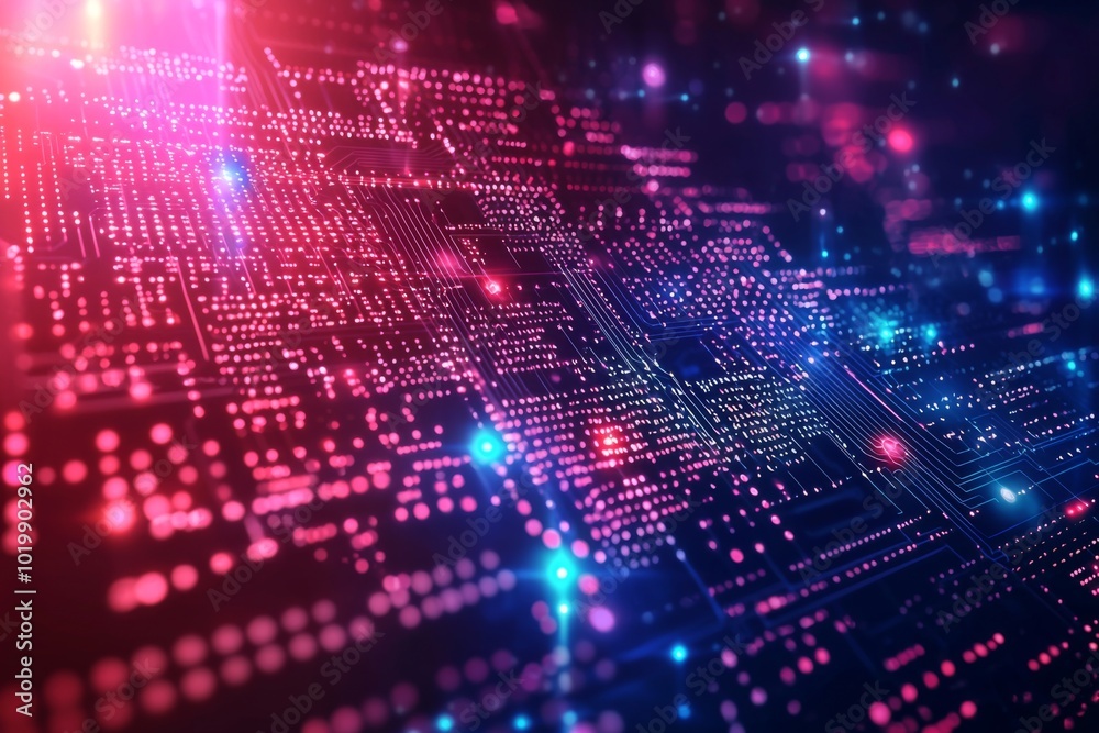 Digital Technology background of data and network Digital Technology background of data and network