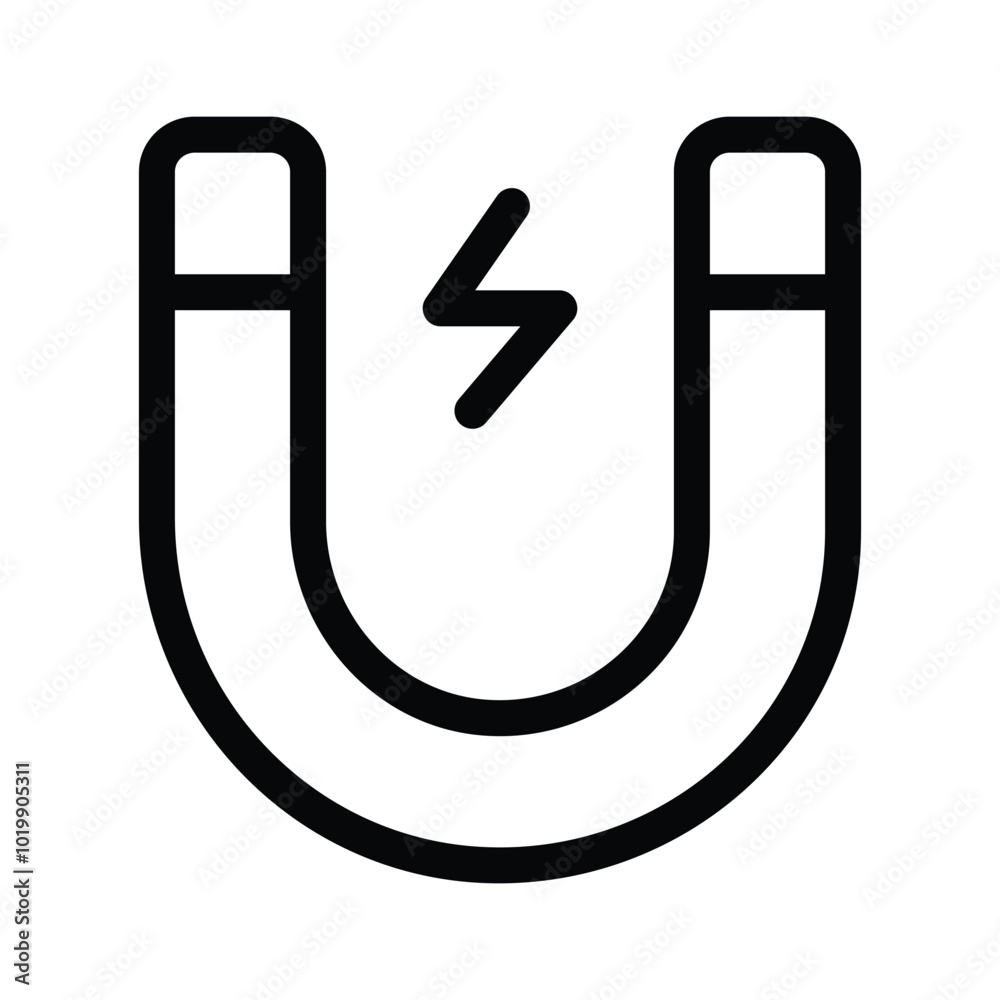 A magnet icon symbolizing attraction or magnetic force A magnet icon symbolizing attraction or magnetic force