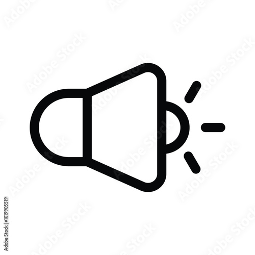 A speaker symbolizing sound, announcements, or broadcasting