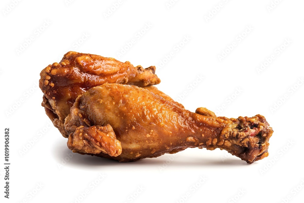 A crispy, golden-brown fried chicken leg A crispy, golden-brown fried chicken leg