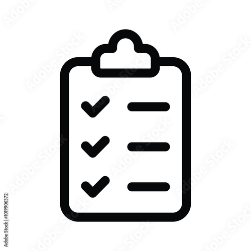 A clipboard with a checklist representing tasks or assignments vector design