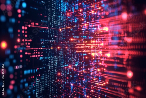 Wallpaper Mural Digital Technology background of data and network Torontodigital.ca