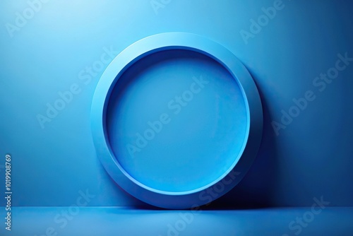 blue circle on blue background as leading lines