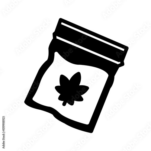 Vector solid black icon for Meth