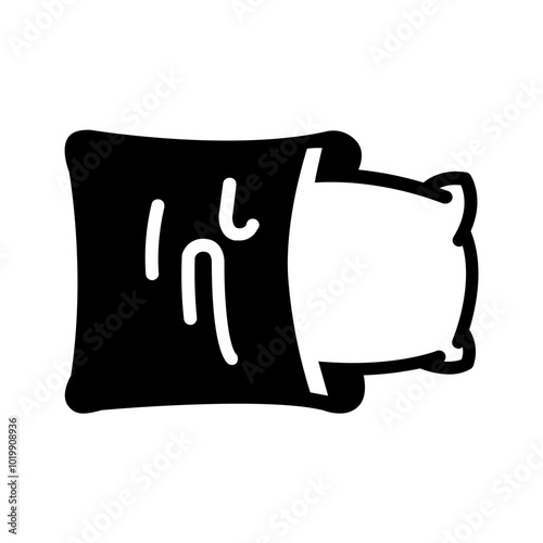 Vector solid black icon for Pillowcover