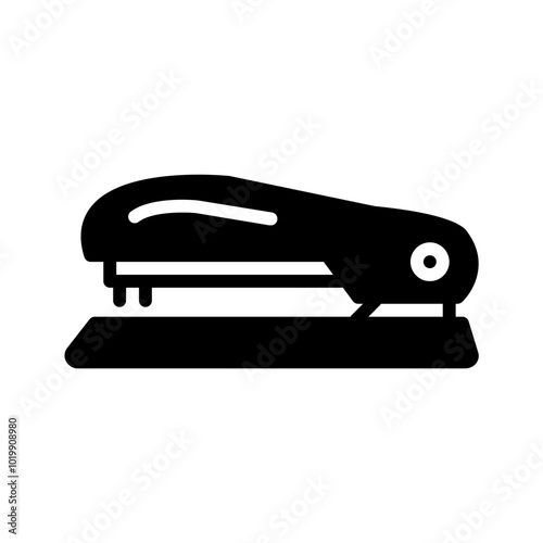 Vector solid black icon for Stapler