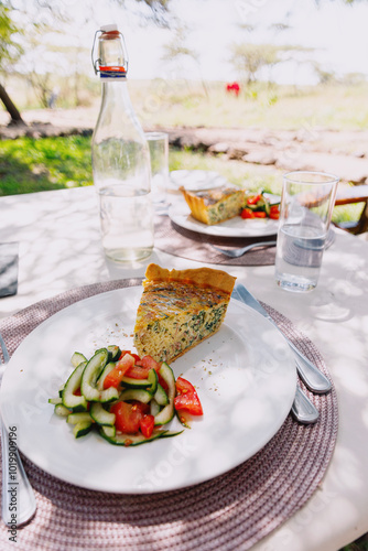 Lunch at a camp in Kenya