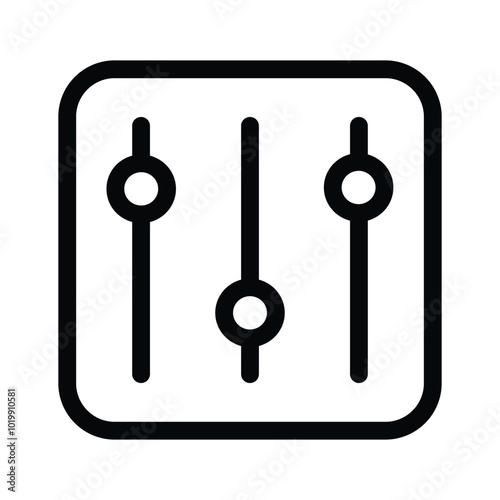 An audio mixer icon representing sound control, music production, or editing