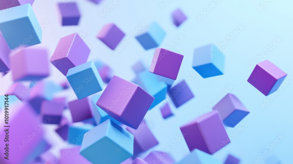 Abstract 3D Floating Cubes Abstract 3D Floating Cubes