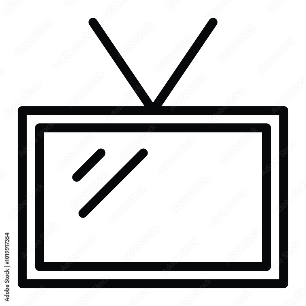 Television Icon Outline Style. Editable Stroke Icon. Television Icon Outline Style. Editable Stroke Icon.
