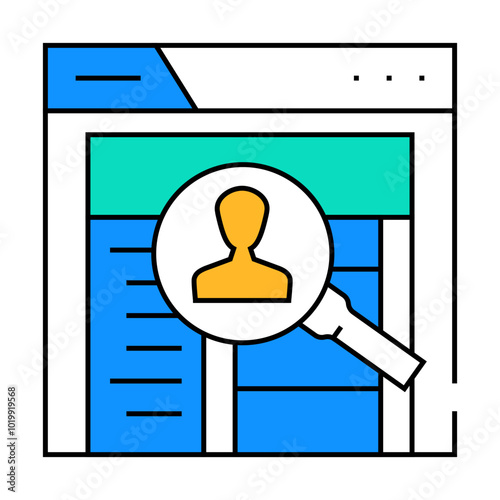 contextual inquiry ux ui design line icon vector. contextual inquiry ux ui design sign. isolated symbol illustration