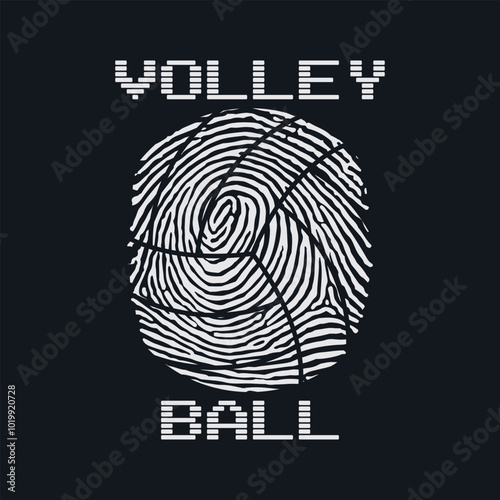 Volleyball Illustration typography for t shirt, poster, logo, sticker, or apparel merchandise
