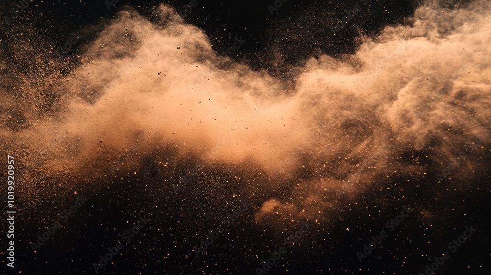 Obraz premium A dust storm with swirling particles 