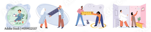 Boundary vector illustration. Invading someones personal space without consent can cause discomfort and tension Personal boundaries are expression our individuality and need for self preservation