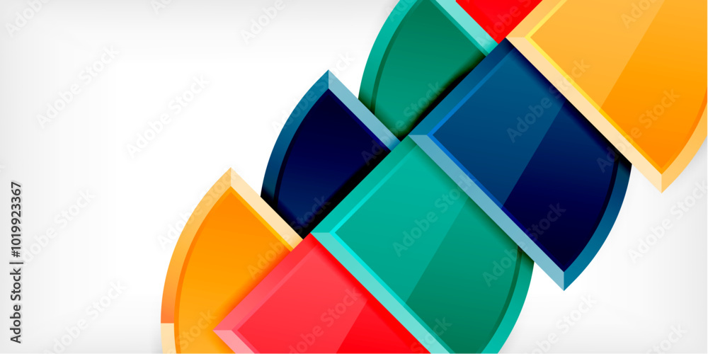 Glossy circles geometric background. Vector Illustration For Wallpaper, Banner, Background, Card, Book Illustration, landing page