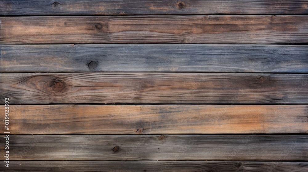 Obraz premium A serene close-up of weathered wooden planks displays rich textures and rustic details, evoking a sense of history and natural beauty.