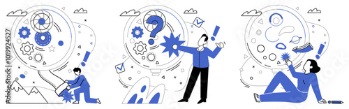 Financial forecasting vector illustration. Improvement in earning is sweet fruit harvested from orchard meticulous financial planning Analyzing statistics is key unlocking doors to treasure trove