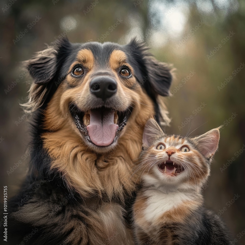 Dog and Cat Best Friends.