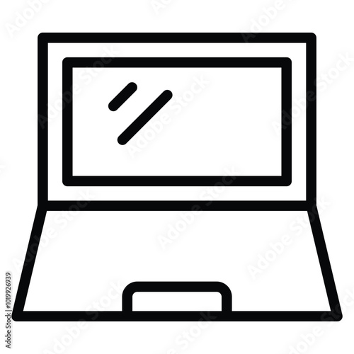 Laptop Icon Outline Style. Editable Stroke Icon.