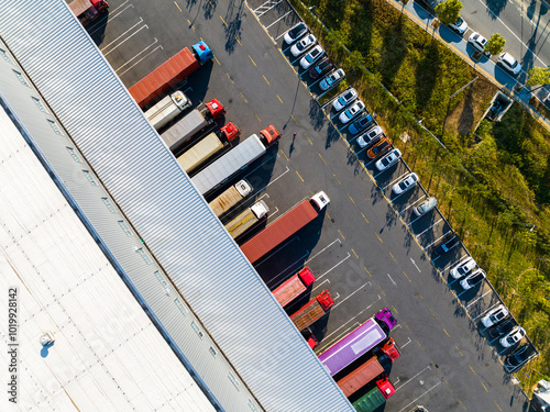 Trucks Loading at Logistic Center photo