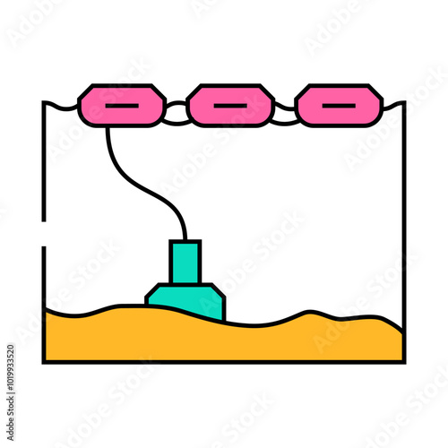 wave energy generation tidal line icon vector. wave energy generation tidal sign. isolated symbol illustration