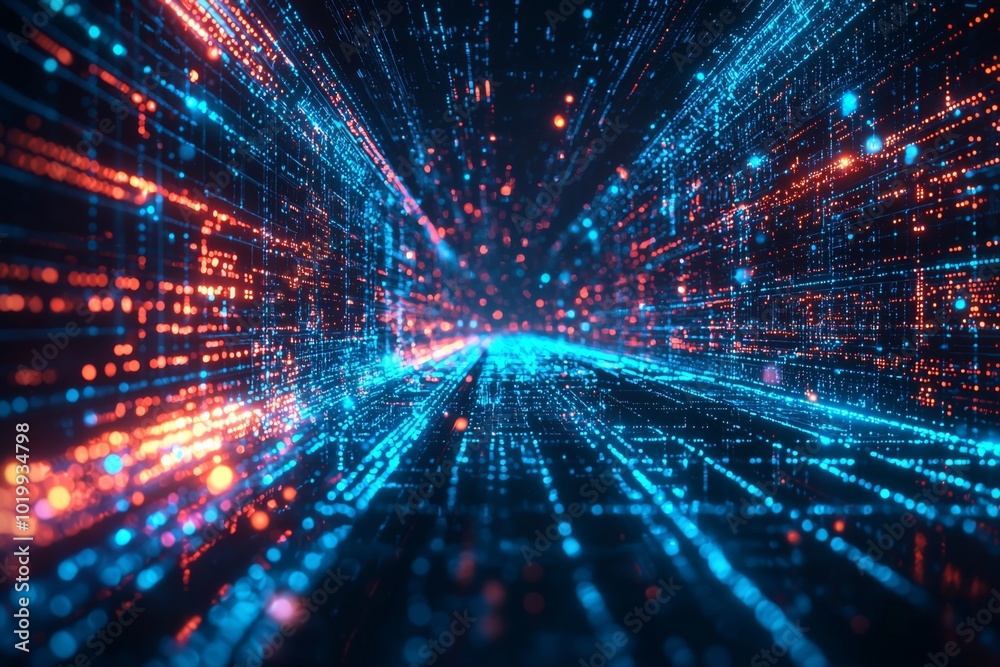Digital Technology background of data and network Digital Technology background of data and network