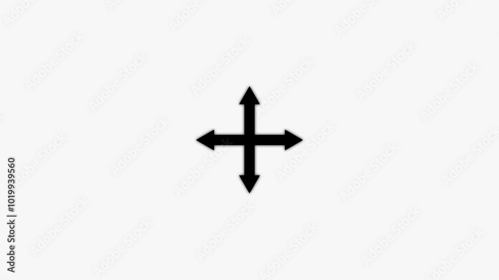 animation of arrows indicating up, down, right and left senses. animation of arrows indicating up, down, right and left senses.
