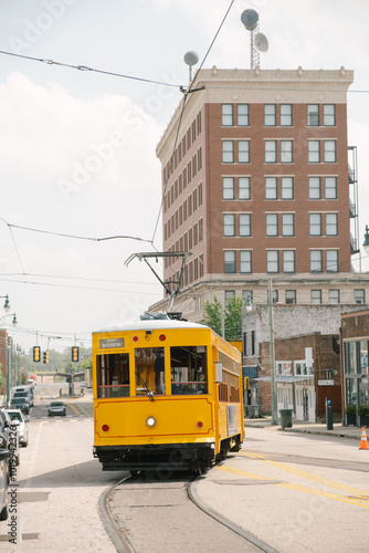 Trolley on South Main Street Memphis, TN photo
