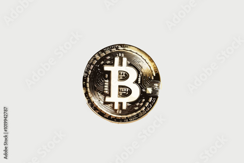 a simple image containing only the bitcoin symbol illustration