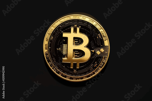 a simple image containing only the bitcoin symbol illustration