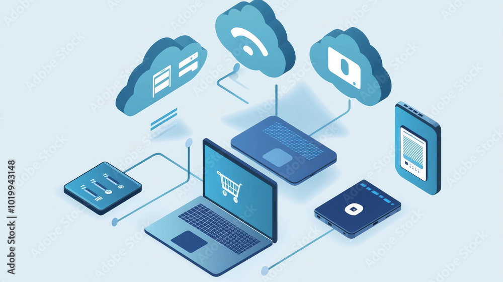 Cloud technology lets devices like laptops,tablets, and phones connect to online storage centers.This allows for things like smart homes, where your devices talk to each other and to online databases.