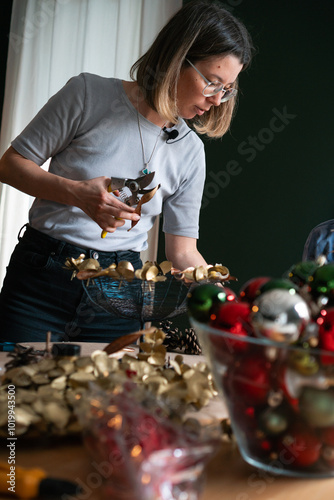 Crafting Christmas Decorations photo