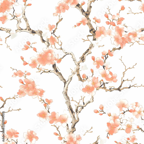 Vibrant Silk Enamel Peach Artwork