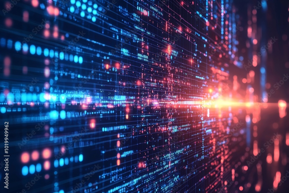 Digital Technology background of data and network