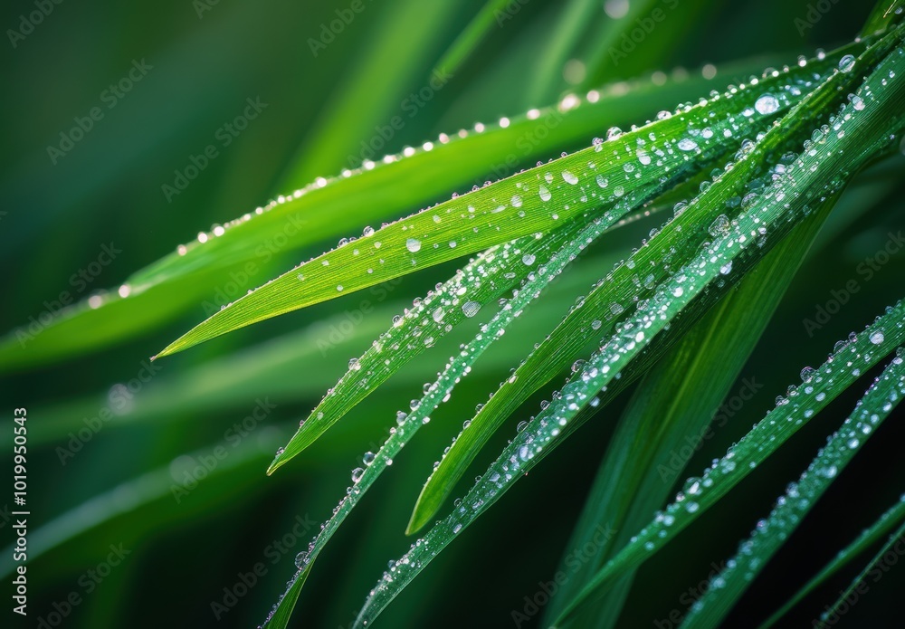 Fototapeta premium Dewy Grass Blades.