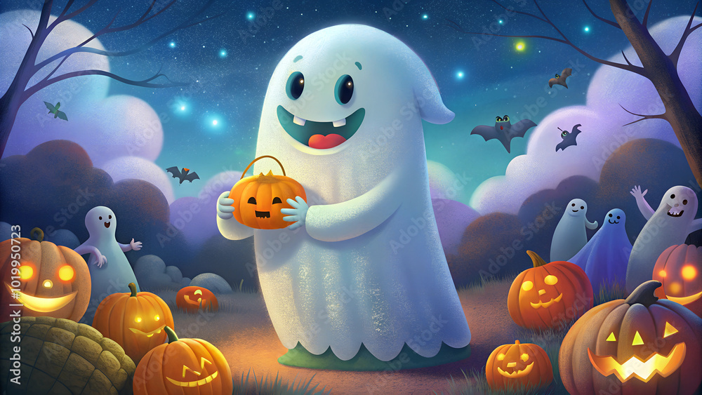 Obraz premium Holiday Halloween Ghost Figurines