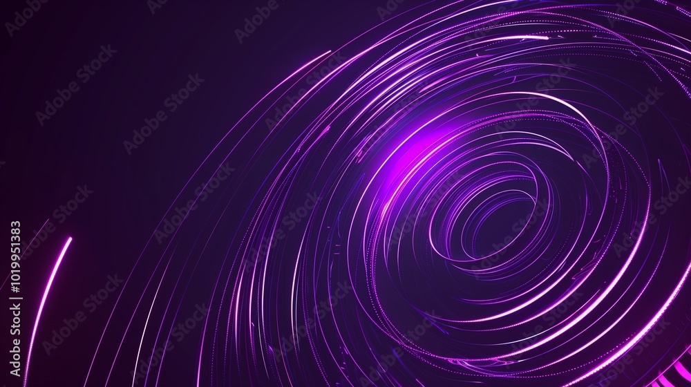 Circle line neon purple light motion technology dark background Circle line neon purple light motion technology dark background